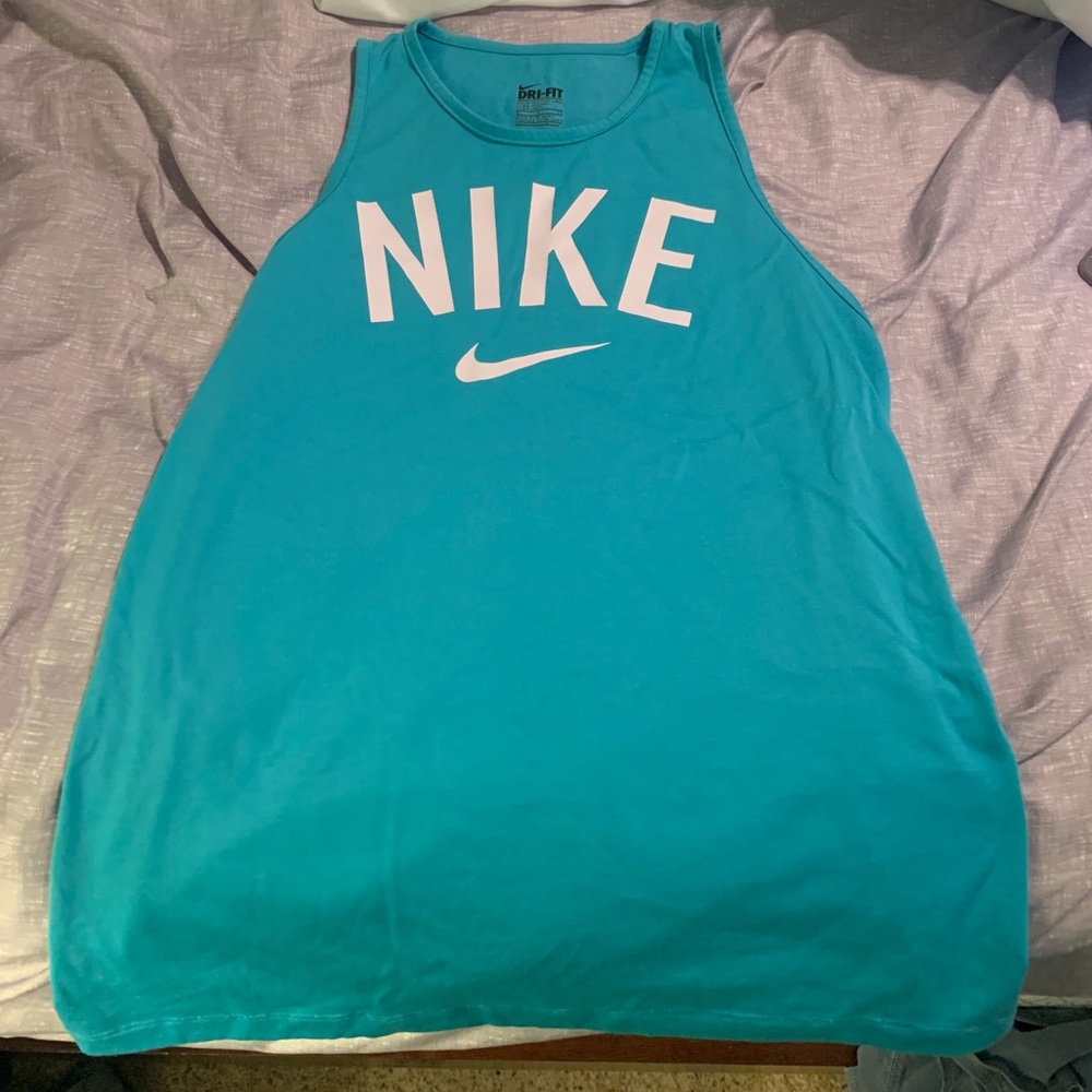 new blue / teal nike tank top
